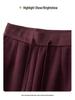 Ankola Women's Red Wool Wide-Leg Pants - New 2024 Autumn/Winter Collection