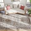 Vintage Area Rug, Non-Slip Washable Rug, Flannel Floor Carpet for Living Room, Bedroom, Dining Room, Home Office, 290 x 200 cm, Beige