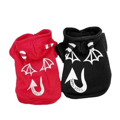 Carini Abbigliamento e Accessori per Animali Domestici Autunnali e Invernali, Felpe da Diavolo, Costumi di Halloween per Gatti e Cani