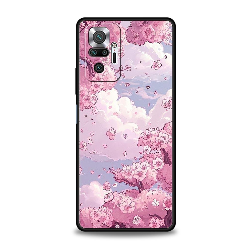 Cherry Blossom Tree Phone Case For Xiaomi Redmi Note 13 12 5G 9S 9 8 10 11 Pro 4G 9T 13C 12C 10C 9C 9A 7 Pro Soft Silicone Cover