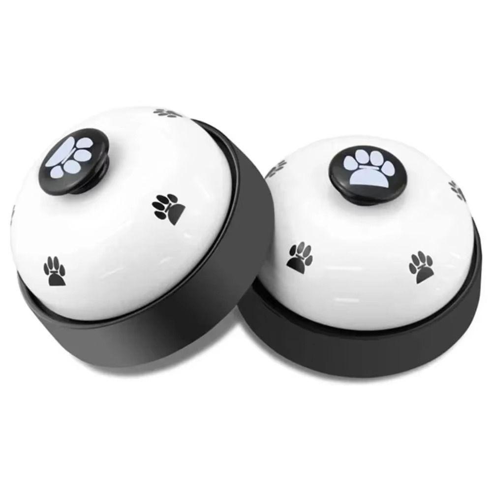 

2pcs/set Funny Pet Training Bells Footprint Pattern Feeding Reminder Bell Feeding Reminder белый