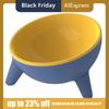 Anti Slip Pet High Footed Bowl Anti Vomiting Wide Mouth Cat Food Water Bowl Protect Cervical Vertebra Stable