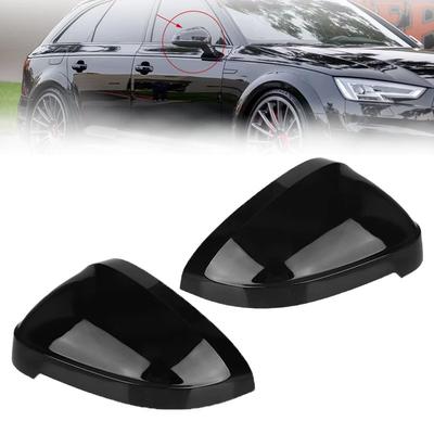 Rear View Mirror Cap Cover W/O Lane Assist For A4 S4 2016 2017 2018      Left/Right Mirror Cover Gloss Black