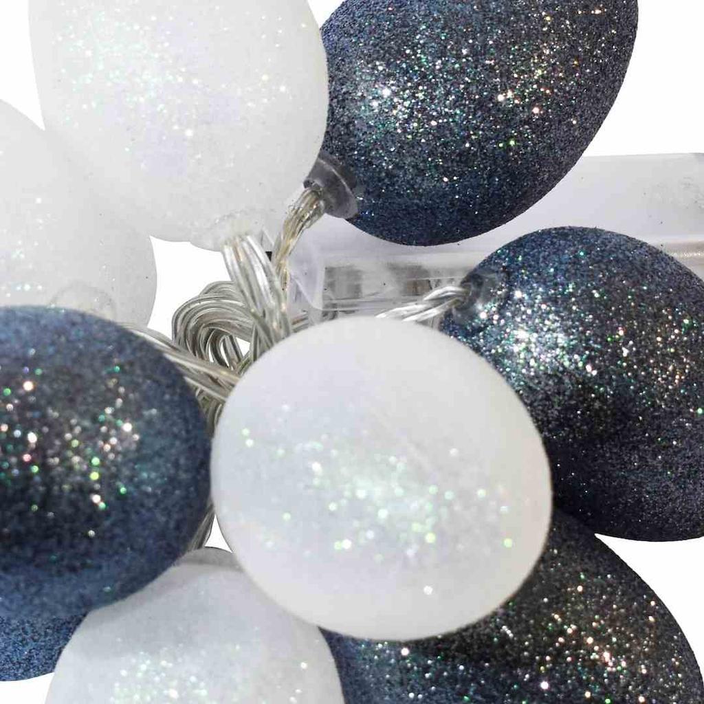 Large Plastic Easter Eggs With Glitter Led White And Gray
