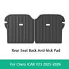 For Chery ICAR V23 2025-26 Trunk Mat TPE Rear Seat Backrest Mat All Weather Anti Dirty Pad Trunk Carpet Cargo Liner Car Foot Pad