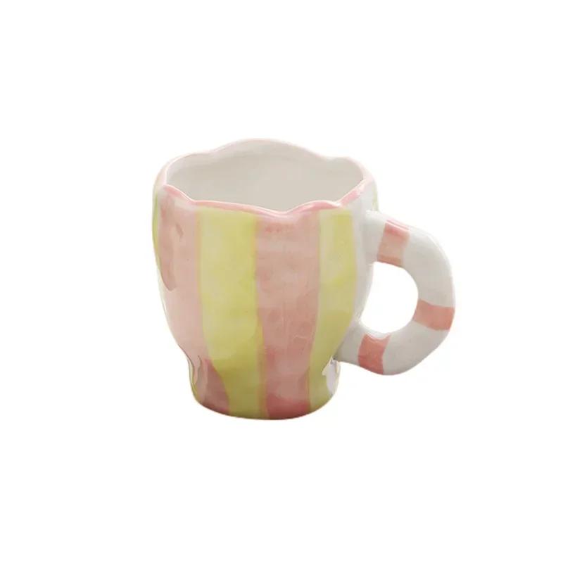 

Керамическая Кофейная Чашка с Ручкой и Блюдцем, Расписанная Цветами, Офисная Кружка для Кофе, Чашка для Домашнего Завтрака, Молока, Сока, Чая, Подарок, Безопасна для Микроволновой Печи 301-400ml