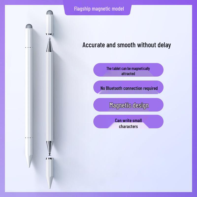 Magnetic 3-in-1 Stylus Pen: Attach To Tablets, Fits Mobile Phones, Works As Capacitive Touch Pen
