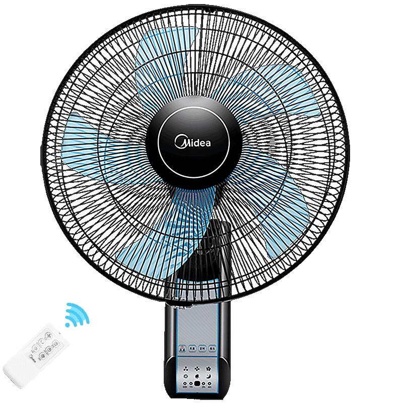 Midea 5-Blade Remote Control Industrial Wall Fan CN plug (adapter included)