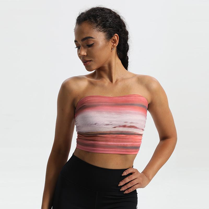 

Летний спортивный бюстгальтер ударопрочный сбор спортивное фитнес нижнее белье S красный