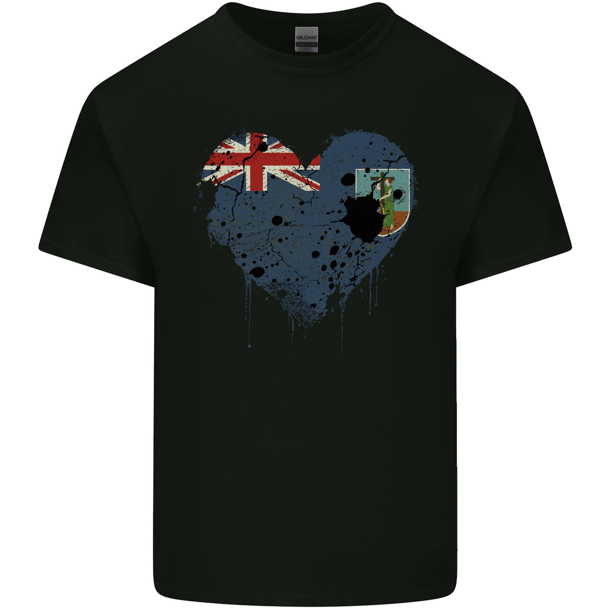 Love Flag Montserrat Football Unisexs Light Cotton TShirt S