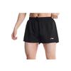 Li Ning Swimming Series Solid Color Lace-Up Faux Two-Piece Beach Shorts Men Shorts Black AKST873-2