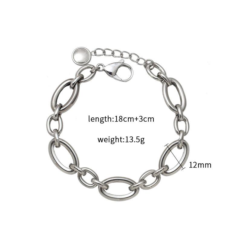 Diy Jewelry Accessories Stainless Steel Oval O-Chain 8-Character Chain Cross Chain Bracelet Necklace Titanium Steel Finished Chain