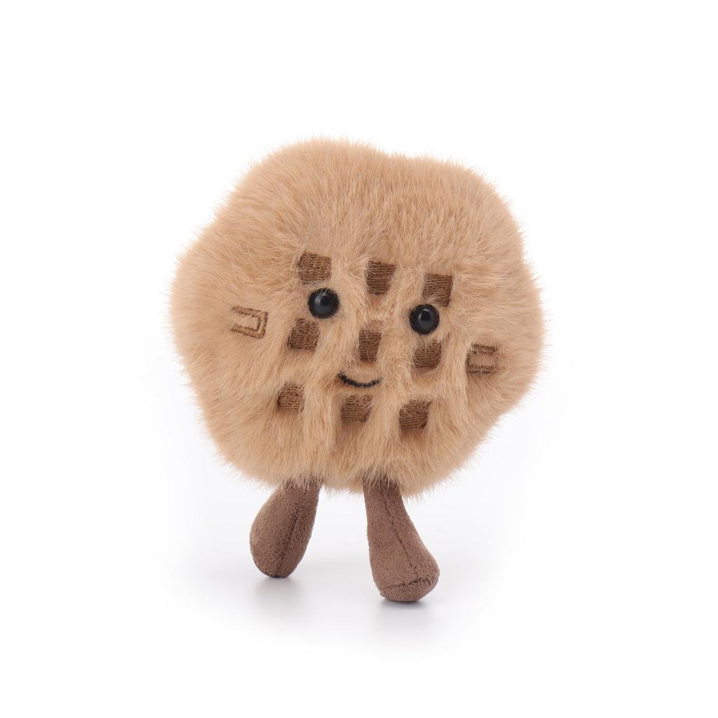 Apricot Lamb Yummy Waffle Plush Toy for Kids, Soft and Cute Fluffy Waffle for Girls and Boys, 9cm