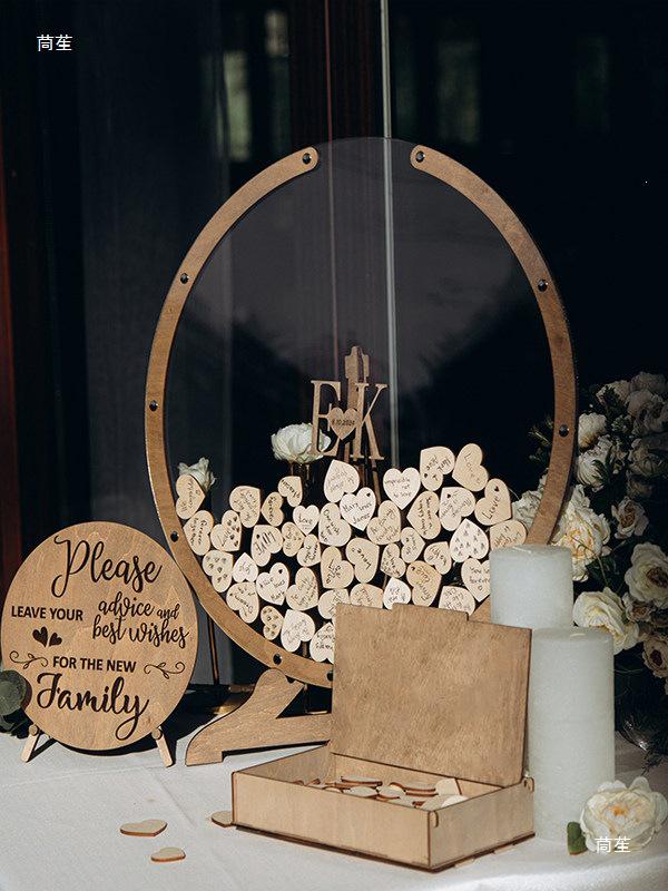 Heart-Shaped Transparent Guest Book for Weddings & Events