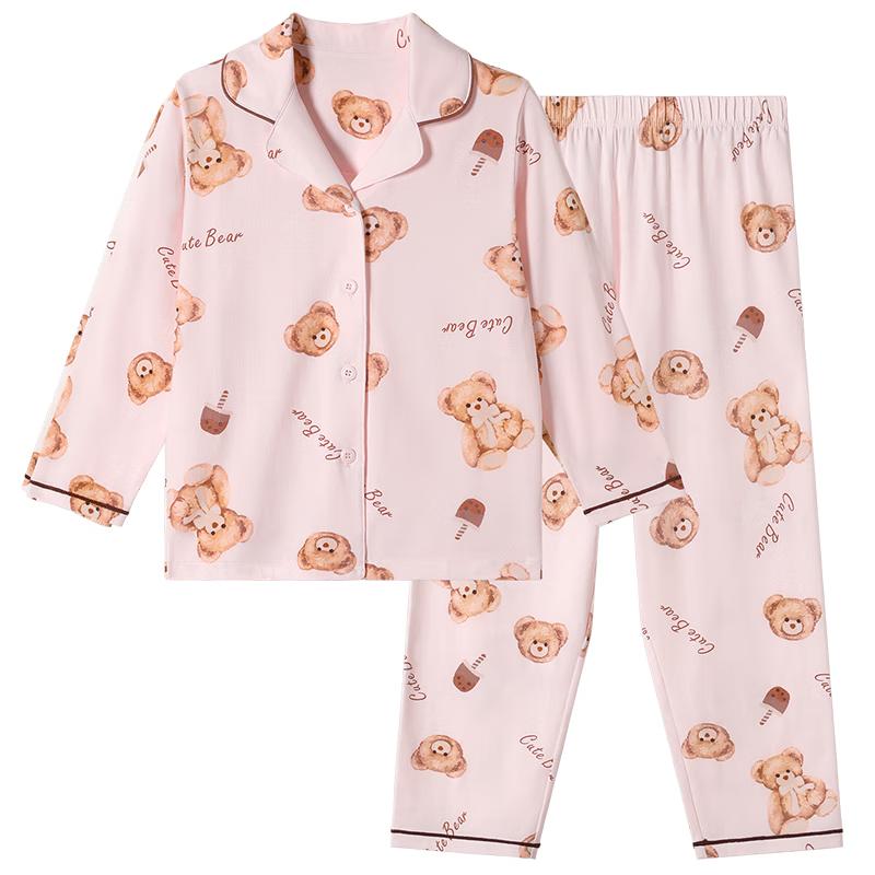 

Хлопковый пижамный комплект для девочек Jiusuiban - С длинным рукавом и брюками 170