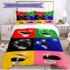3-teiliges Bettbezug-Set (1 * Bettbezug + 2 * Kissenbezug, ohne Kern), Mighty Morphin Power Rangers Druck Weiches Ganzjahres-Bettwäscheset, Heim-Schlafzimmer-Dekoration