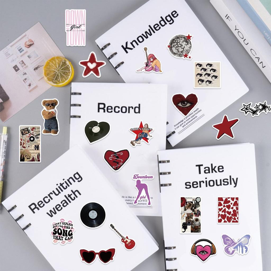 Y2K Downtown Girls Stickers - 100 Waterproof DIY Designs for Guitar, Notebook, Luggage Decoration