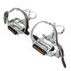 Wellgo Ultra Light Bicycle Pedals Stainless Steel Dog Mouth Single Hole Retro Road Bike Silver Foot Pedal Cycling Equipment