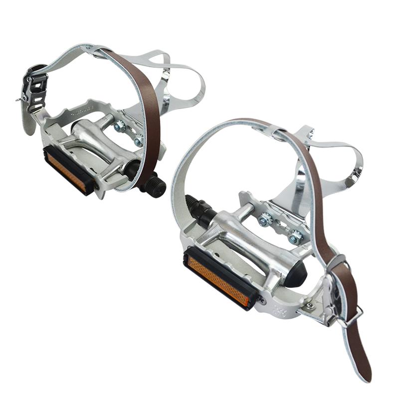 Wellgo Ultra Light Bicycle Pedals Stainless Steel Dog Mouth Single Hole Retro Road Bike Silver Foot Pedal Cycling Equipment