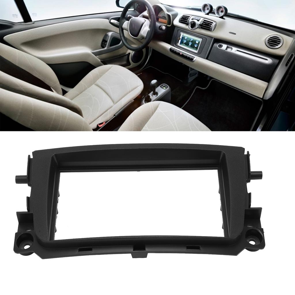 2Din Car Radio Stereo Fascia Frame CD Panel Trim ABS Replacement for Mercedes Benz Smart Fortwo 2011