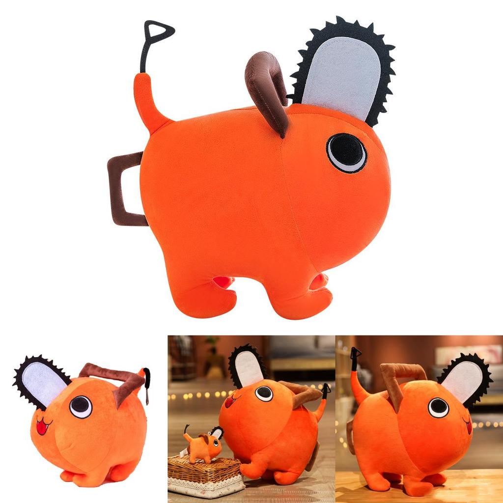 Chainsaw Man Pochita Plüschtier Stoffpuppe für alle Altersgruppen Weich Quetschbar Ungiftige Materialien Geburtstags-Weihnachtsgeschenk