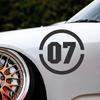 Racing Style Number 07 Car Sticker Automobile Window Truck Body Motorcycle Helmet Vinyl Decal Auto Body Decoration Accessories