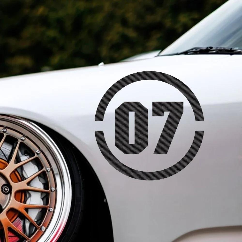 Racing Style Number 07 Car Sticker Automobile Window Truck Body Motorcycle Helmet Vinyl Decal Auto Body Decoration Accessories