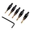 6PCS HSS Steel 4241 Counterbore Drill Bit Kit Woodworking Drill Bit Set  Soft & Hard Wood