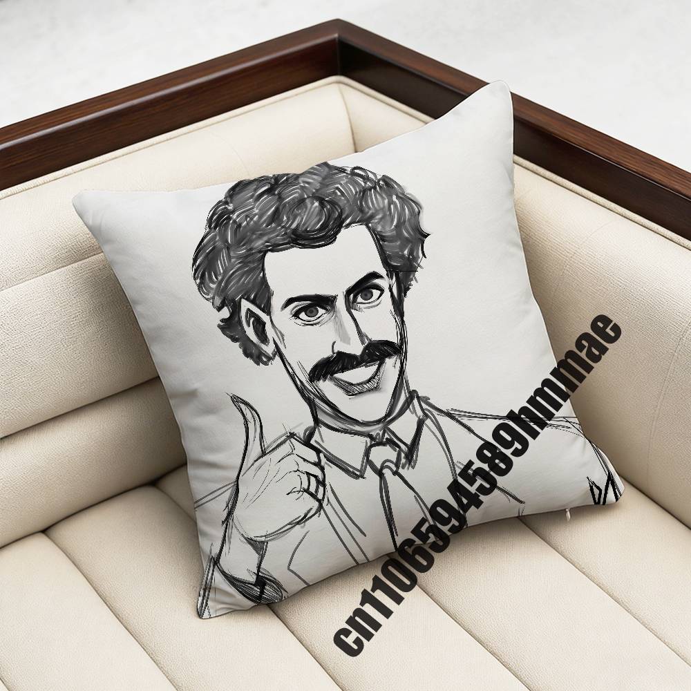 For Borat Very Nice Great Success Throw Pillow Case Sham 45X45Cm 40X40Cm Square Car Pillowcase Pad Cushion Cover Peach skin 18*18(CM)-1Pcs