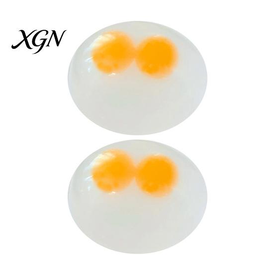 צעצוע כדוריק Yolk Squeeze מ-TPR 1/2/3 יחידות ביצה שקופה צעצוע חרדה חינוכי יחיד כפול אנטי-חרדה פידג'ט רך מתיח כדור לחץ מתנות למסיבה סנסורי