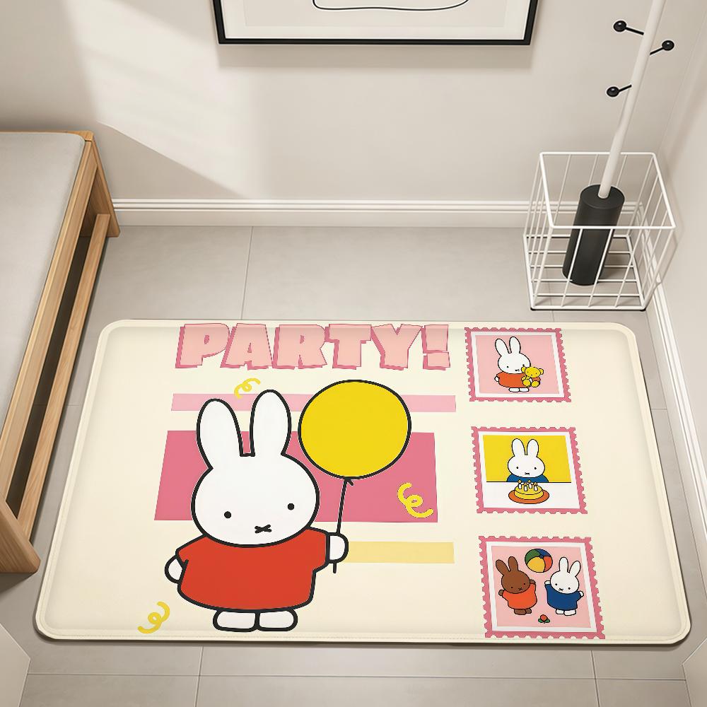Cartoon Rabbit Cute M-Miffy n-nijntje Home Bedside Rug Kitchen Bath Floormat Hallway Balcony Carpet Entrance Doormat hogar Decor