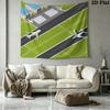 Airports and Airplanes Pattern Home Decor Tapestry, Wall Hanging, Decorative RV Wall Cloth.MGT0918314