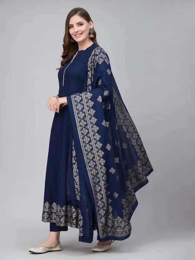 Indian Designer party Wear Kurti Set Top Tunic | Women Viscose Rayon Kurta Pant Set