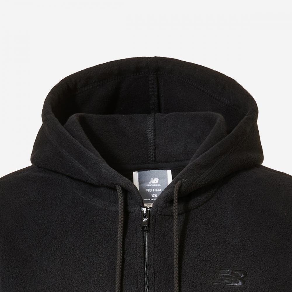 New Balance Women S Polar Fleece Hoodie Zip Up Overfit nbmdebS012 19 Black