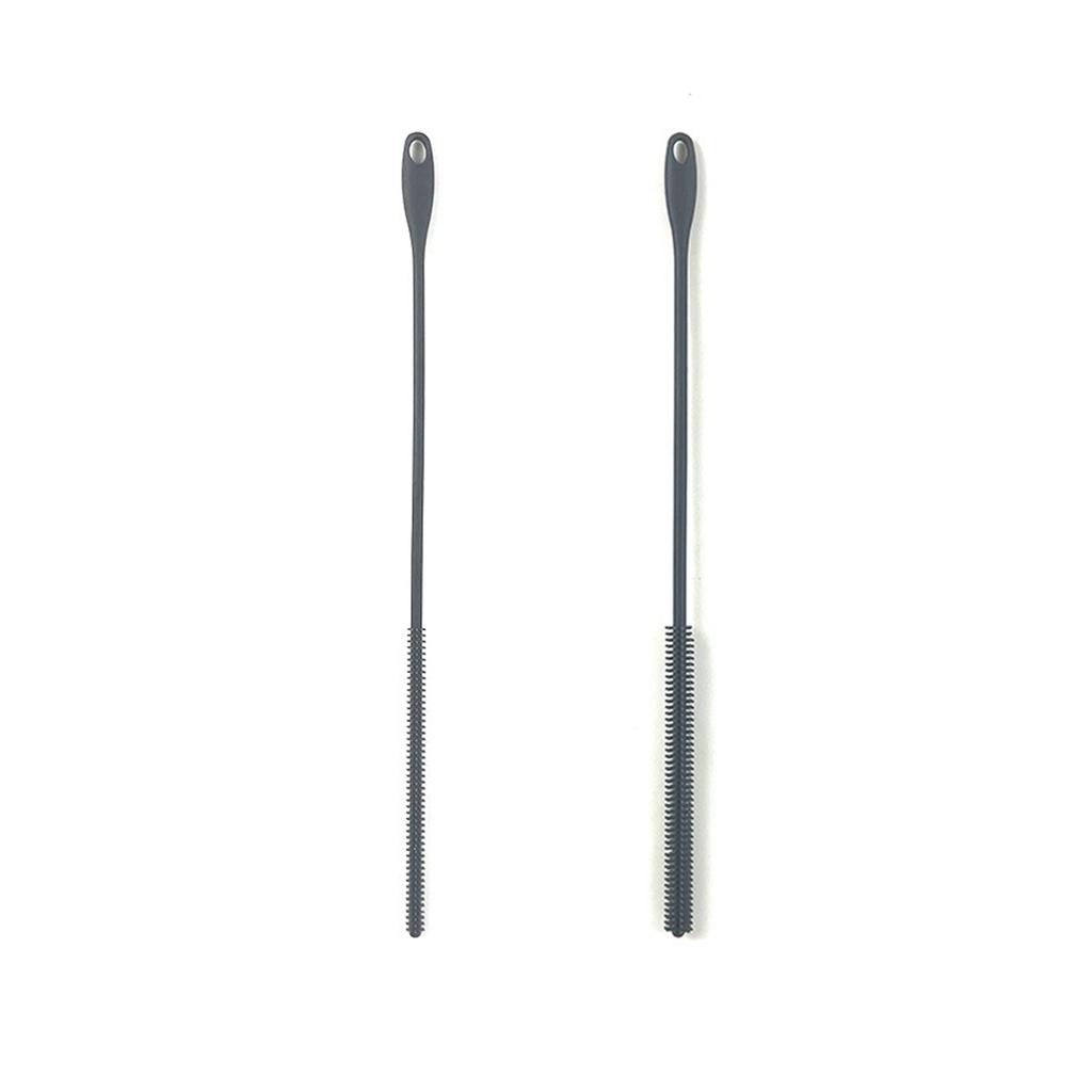 2ks silikonový kartáč na slámu Dlouhý kartáč na čištění slámy Čističe na ohýbané trubky Kartáč na láhve Čistič slámy na láhve