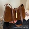 Suede bag women's large capacity 2025 new autumn and winter matte retro shoulder underarm bag work commuter bag