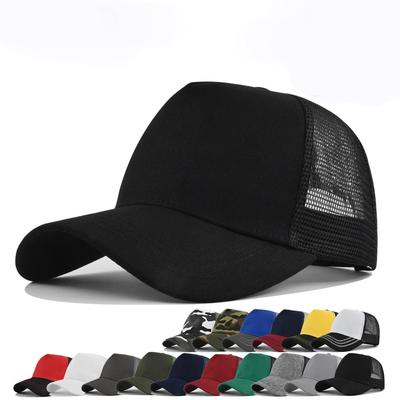 Fashion SunHat Outdoors Trucker Hat Cotton Mesh BreathableBaseball Cap Women Men Summer Sunshade MeshCap Truck Hat Cap Wholesale
