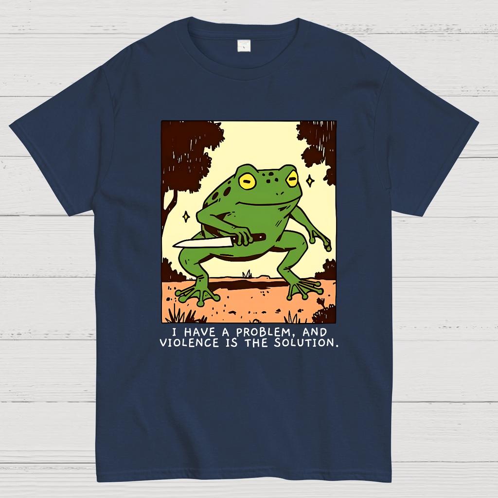 Frog Violence Cotton Summer Casual Cool Loose T-Shirt