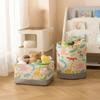 Portable Canvas Laundry Basket Cartoon Organizer Basket Cute Toys Storage Basket  Bedroom
