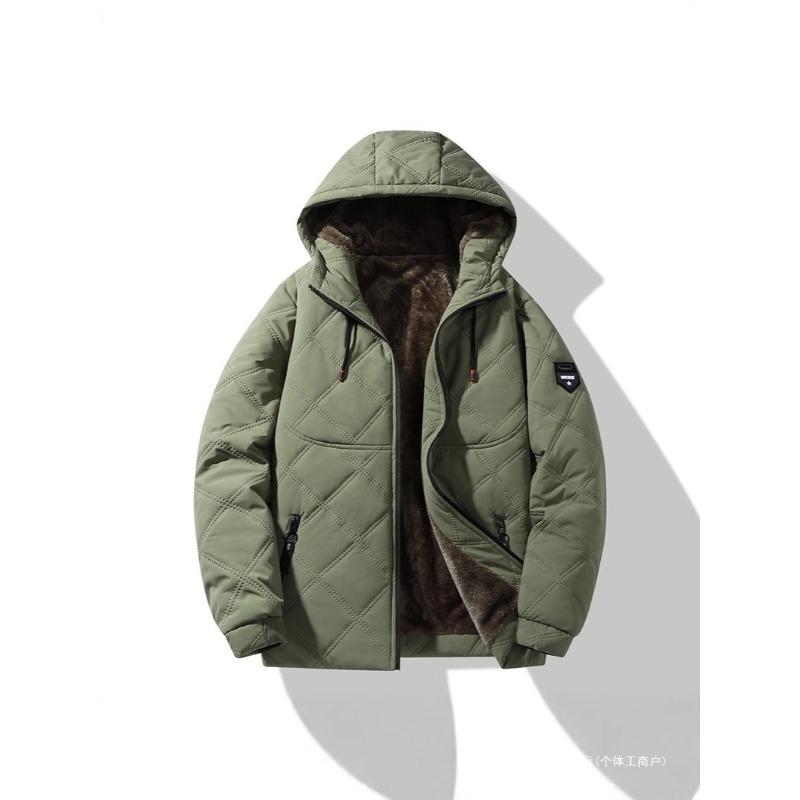 Winter Hooded Windproof Thickened Warm Cotton-padded Clothes Casual Commuting Loose Coat Flow Versatile Velvet Cotton Clothes