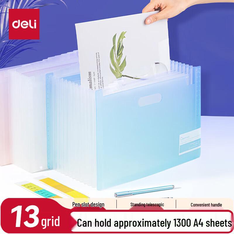 Deli A4 Expandable Accordion File Folder
