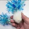 Plush Ball Cat Toy Tassel Rabbit Fur Cat Teaser Stick Changing Heads Pet Toys For Kitten
