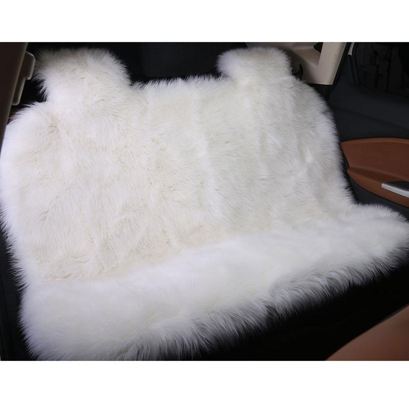 Car Seat Cover Faux Fur Warm Car Seat Cover Faux Plush Black Cute Fundas Coche Asiento Universal Decorative Accessories