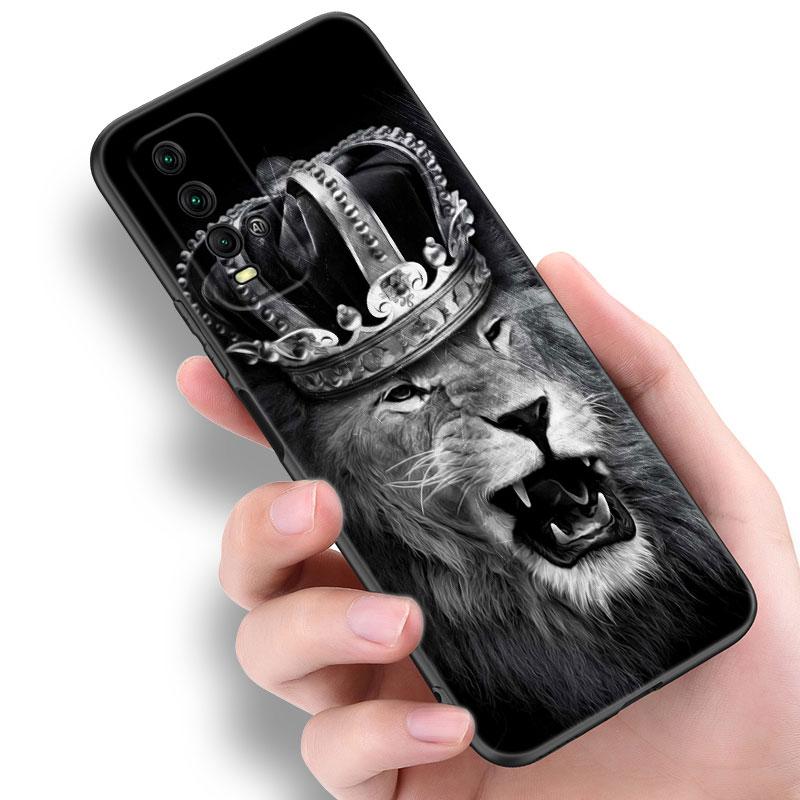 Lion Alpha Male Cub Telefon Fall Für Xiaomi Redmi Hinweis 5 6 9T K20 K40 K50 Pro 7A 8A 9A 9C 9i 10A 10C A1 S2 Weiche TPU Schwarz Abdeckung