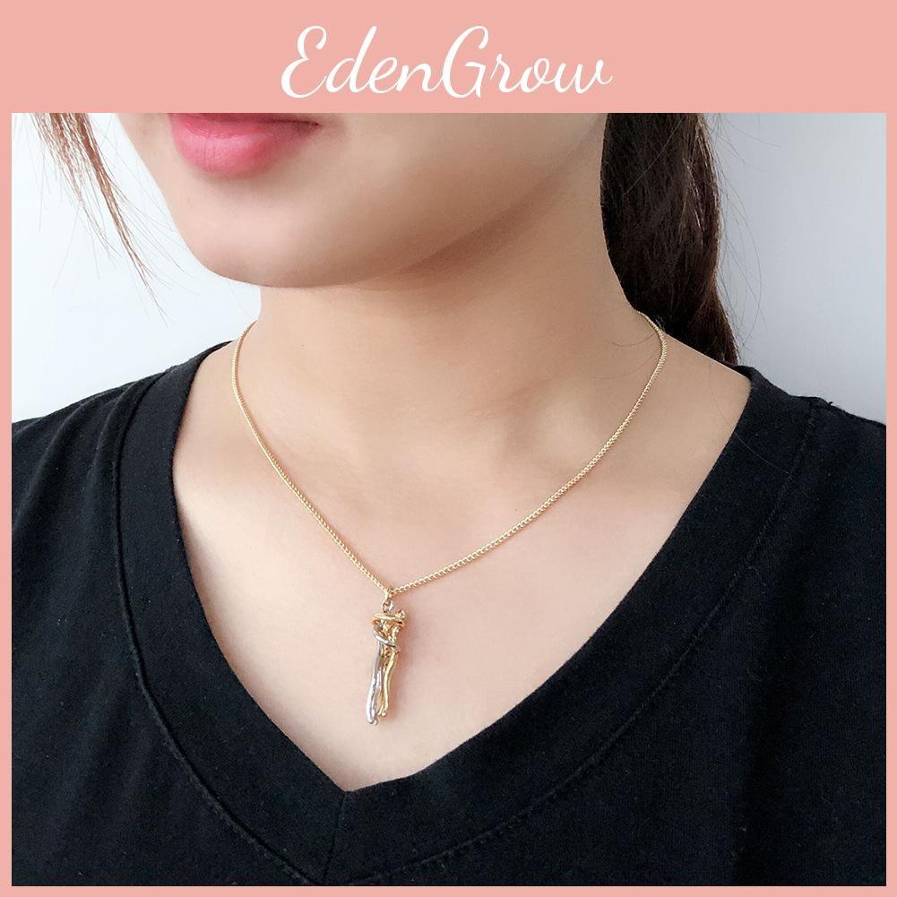 Hug Trendy Unisex Necklace Geometric Style 925 Silver Necklace Pendant