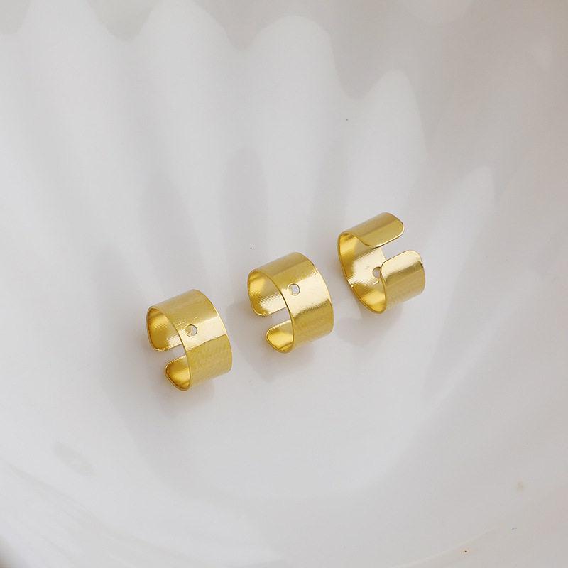 14K Gold Plated Colorfast C-shaped Ear Clip Clasp Earring DIY Tassel Accessories