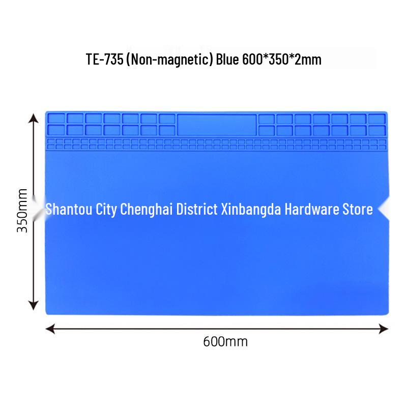 Heat-Resistant Magnetic Silicone Repair Mat for Electronics with Screw Holders and Soldering Stations
