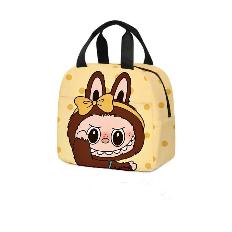 Labubu Cartoon Lunch Tote: Insulated Aluminum Foil Bento Bag for Students  5374