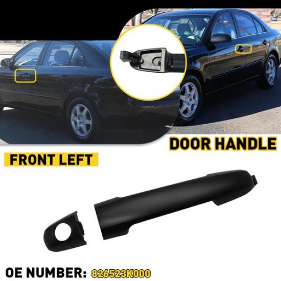 

Front Left Side Exterior Door Panel Handle Black For 2007-2010 Hyundai Sonata EV