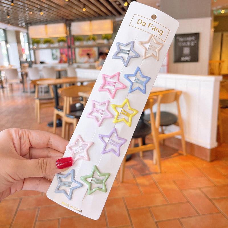 

10 шт./лот заколка для волос в форме сердца со звездой для девочек мини-заколки BB заколки детские головные уборы детские аксессуары для волос подарок Style 2